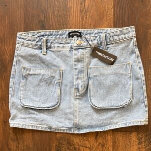 PrettyLittleThing Light Blue Denim Mini Skirt